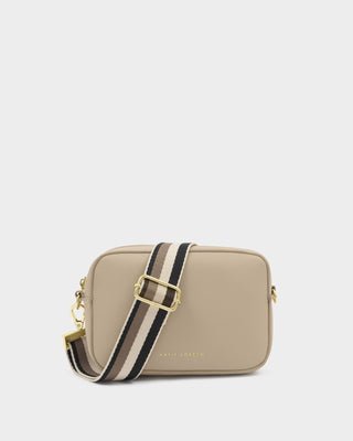 Canvas Strap Black/Mocha Stripe