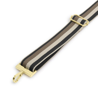 Canvas Strap Black/Mocha Stripe