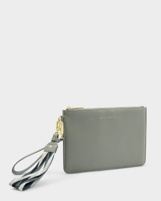 Hallie Wristlet Pouch Graphite Green