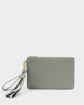 Hallie Wristlet Pouch Graphite Green
