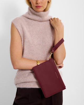 Hallie Wristlet Pouch Cherry