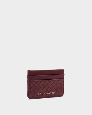 Nova Woven Texture Card Holder Cherry