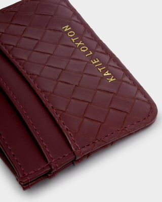 Nova Woven Texture Card Holder Cherry