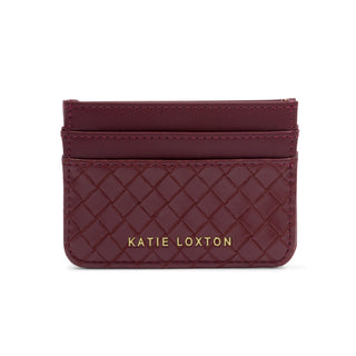 Nova Woven Texture Card Holder Cherry