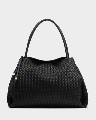 Nova Hand Woven Large Shoulder Bag Black