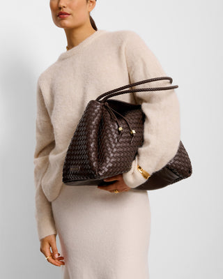 Nova Hand Woven Large Shoulder Bag Chocolate