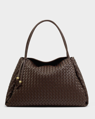 Nova Hand Woven Large Shoulder Bag Chocolate