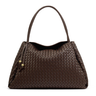 Nova Hand Woven Large Shoulder Bag Chocolate