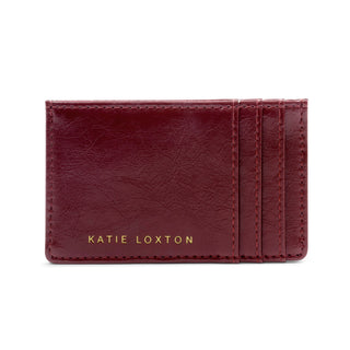 Laila Slim Textured Patent Cardholder Cherry