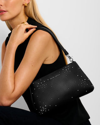 Nova Studded Wristlet Clutch Black