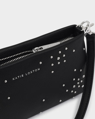 Nova Studded Wristlet Clutch Black