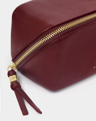 Fold-Out Mirror Makeup Bag Cherry