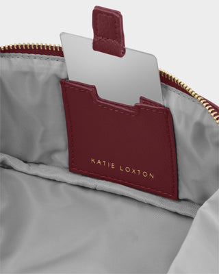 Fold-Out Mirror Makeup Bag Cherry