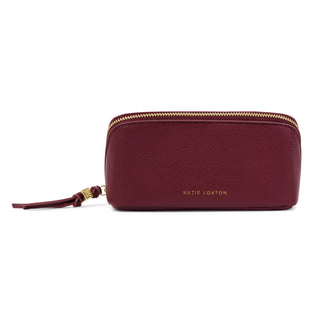 Fold-Out Mirror Makeup Bag Cherry