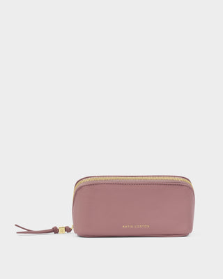 Fold-Out Mirror Makeup Bag Deep Rose