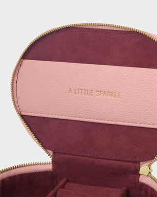 Oval Jewellery Box A Little Sparkle Rose Pink