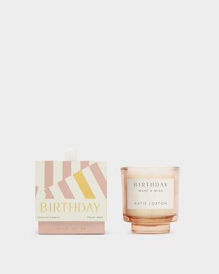 Sentiment Candle Birthday Peach Rose & Sweet Mandarin