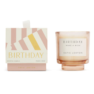 Sentiment Candle Birthday Peach Rose & Sweet Mandarin