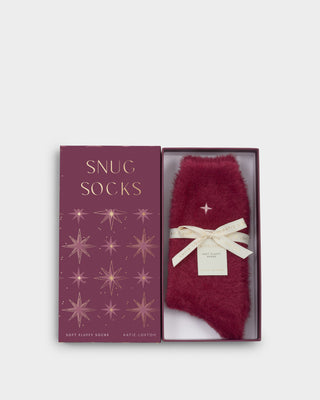 Gift Boxed Fluffy Socks Star Cherry