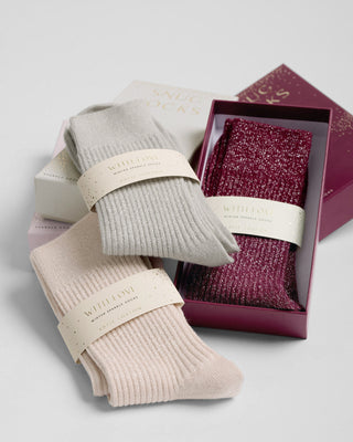 Gift Boxed Sparkle Socks Pink