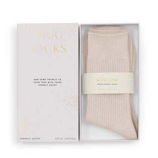 Gift Boxed Sparkle Socks Pink