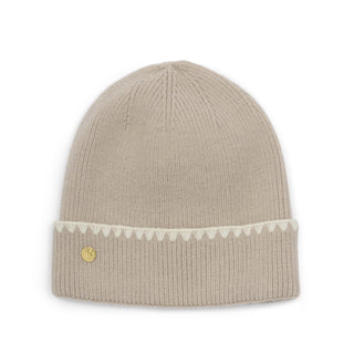 Whipstitch Knitted Hat Taupe