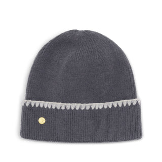 Whipstitch Knitted Hat Charcoal