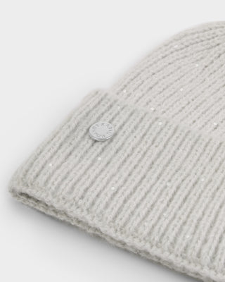 Sequin Pom Pom Hat Pale Grey