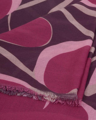 Printed Scarf Organic Heart Cherry/Deep Red