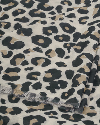 Printed Scarf Leopard Ecru/Black