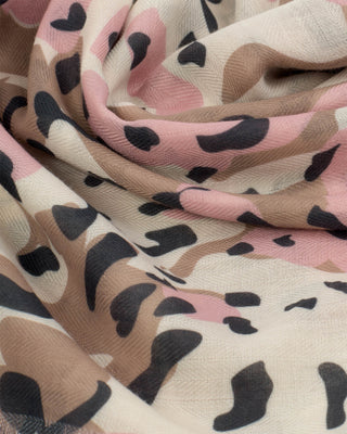 Printed Scarf Blush Tortoiseshell Ecru/Brown/Pink
