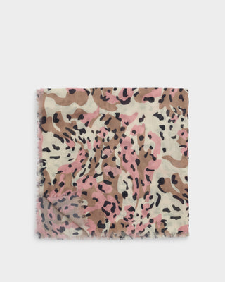 Printed Scarf Blush Tortoiseshell Ecru/Brown/Pink