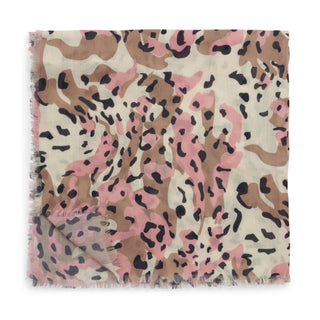 Printed Scarf Blush Tortoiseshell Ecru/Brown/Pink