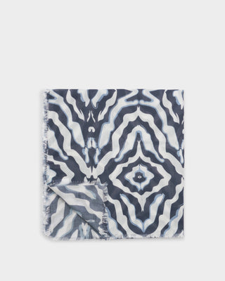 Printed Scarf Kaleidoscope White/ Navy
