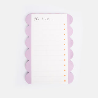 Lilac Scallop Edge List Pad