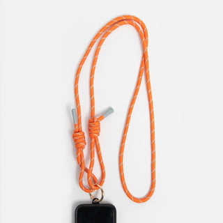 Orange/Duck-Egg Cord Long Phone Strap