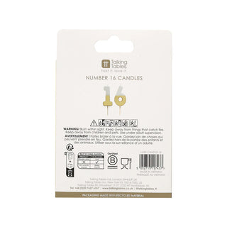 Luxe Milestone Candle Number 16