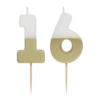 Luxe Milestone Candle Number 16