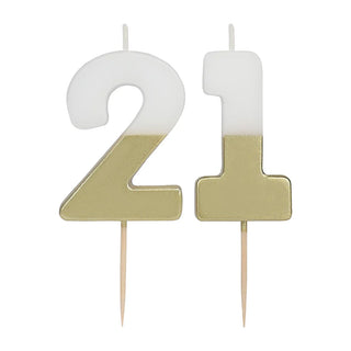 Luxe Milestone Candle Number 21