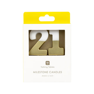 Luxe Milestone Candle Number 21