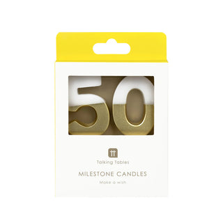 Luxe Milestone Candle Number 50
