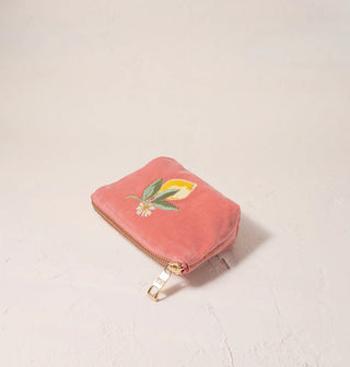 Lemon Blossom Coin Purse - Coral