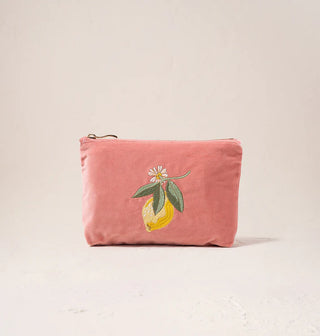 Lemon Blossom Mini Pouch - Coral