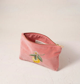 Lemon Blossom Mini Pouch - Coral