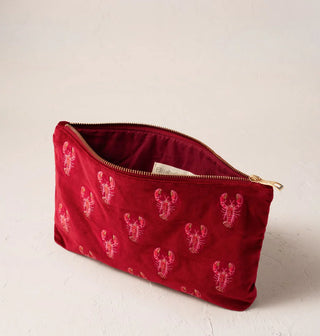 Lobster Velvet Everyday Pouch Rouge
