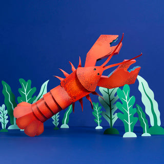 3d paper lobster model