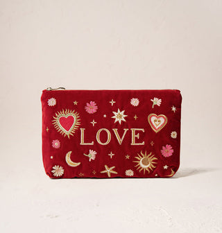 Love Charm Rouge Velvet Everyday Pouch