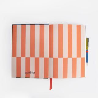 Stripe Slim Casebound Notebook & Pen