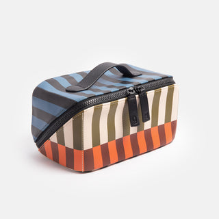 Stripe Diagonal Zip Large Washbag