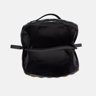 Stripe Diagonal Zip Large Washbag